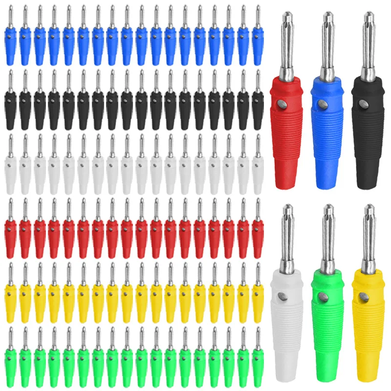 5/20/100Pcs 4mm Banana Plug 32A High Current Solderless Screw Side Stackable Banana Plugs Connector