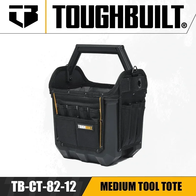TOUGHBUILT TB-CT-82-12 12-Zoll-Werkzeugtasche mit festem Boden ist robust, einfach zu bedienen, tragbar und mit mehreren Speichern für Experten
