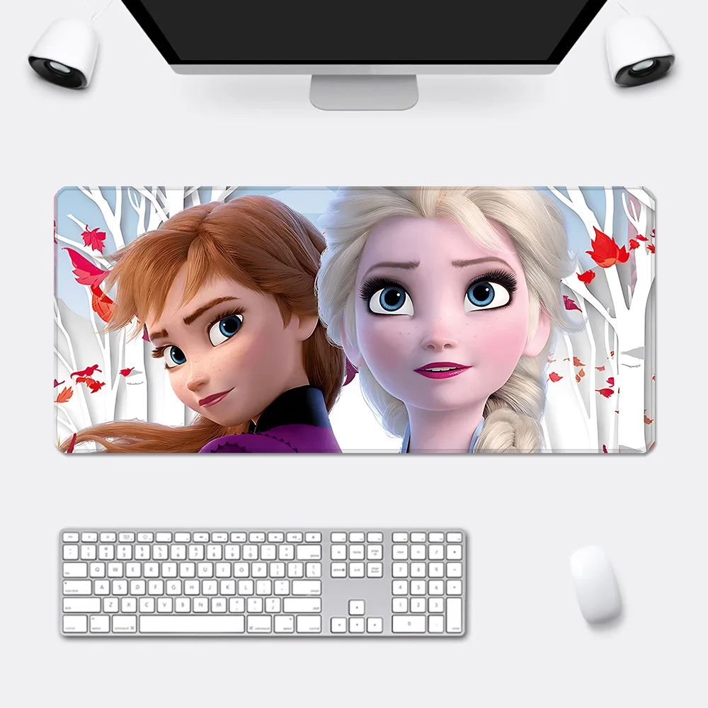 Frozen Elsa Princess Mousepad HD Printing Computer Gamers Locking Edge Non-slip Mouse Pad XXL90x40cm Keyboard PC Desk Pad