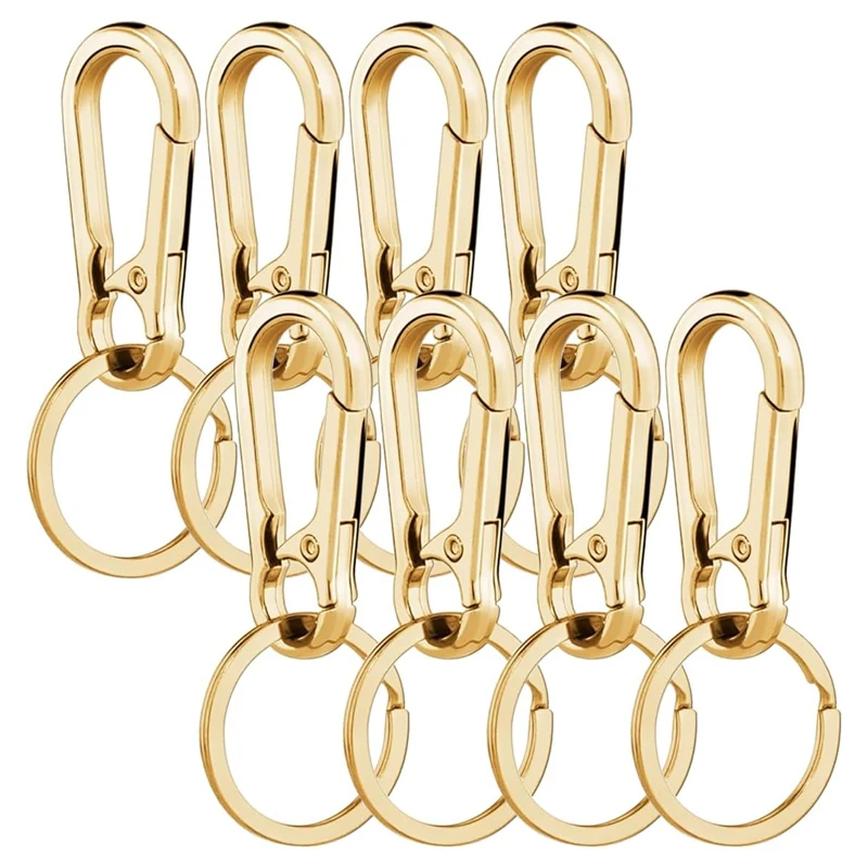 4Pcs Carabiner Clip Keychain Metal Carabiner Shape Key Ring Keyring Key Holder Clips Hook Holder Organizer for Car Keys Finder