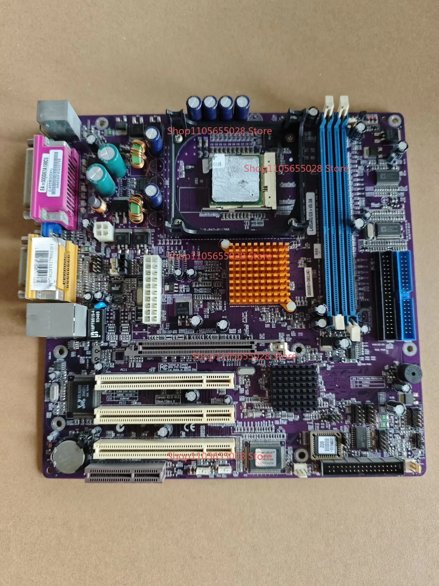 For elite L4S5MGIX-V5.0A main board 478 pins SiS650GX + SiS962 chipset, integrated graphics card with AGP slot
