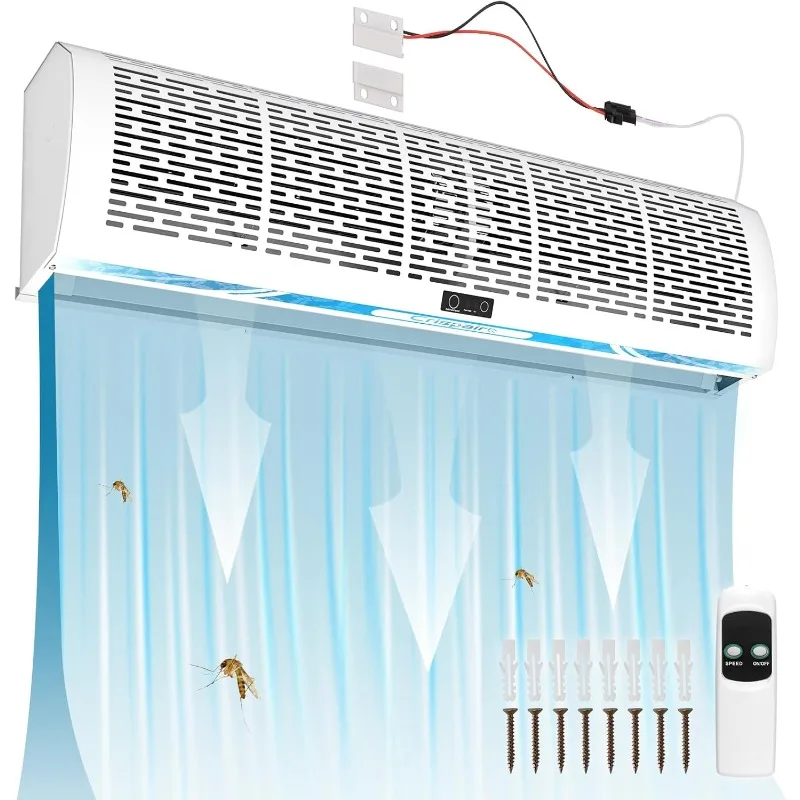 Joli de porte magnétique pour rideau d'air, non refroidi, comprend 2 vitesses, 2559FPM, 1527CFM, 36 en effet