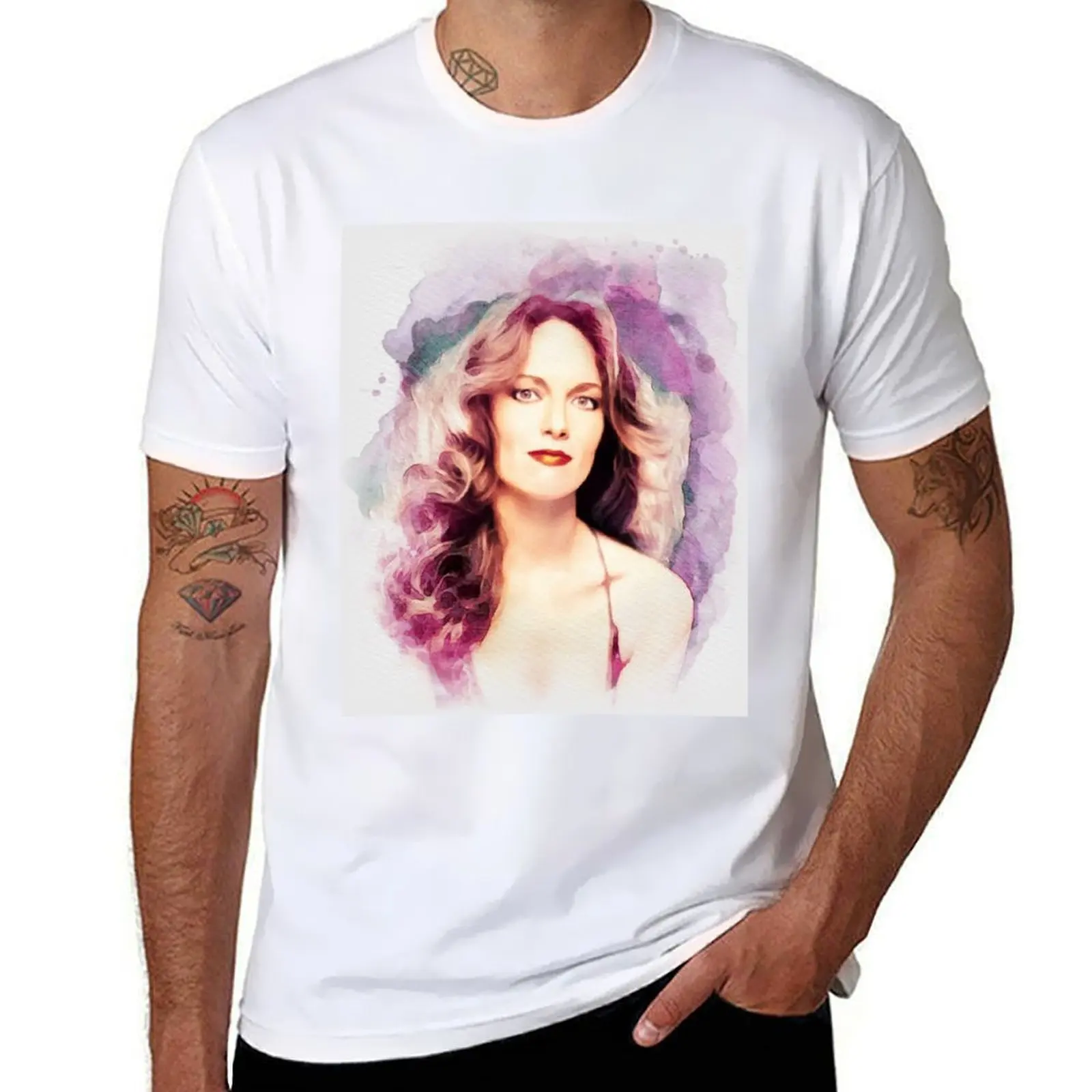 

Catherine Bach, Actress T-Shirt cotton t shirts man 100% anime t shirts oversize T-Shirt