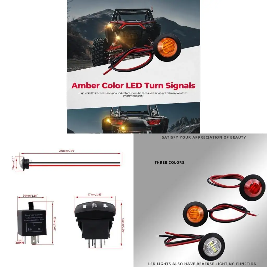 F1CF Complete Turn Kits Plug Plays Turn Kits with Rockers Switchs Horn