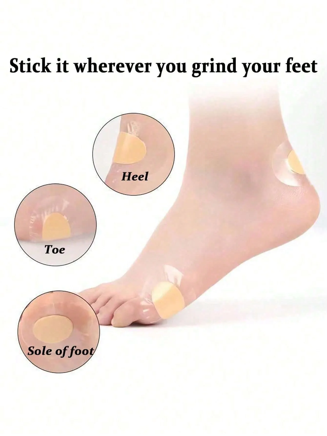 20pcs Gel Grip Heel Protector Adhesive Foot Patches Blister Pads Heel Liner Shoes Stickers Pain Relief Plaster Foot Care Cushion image 6