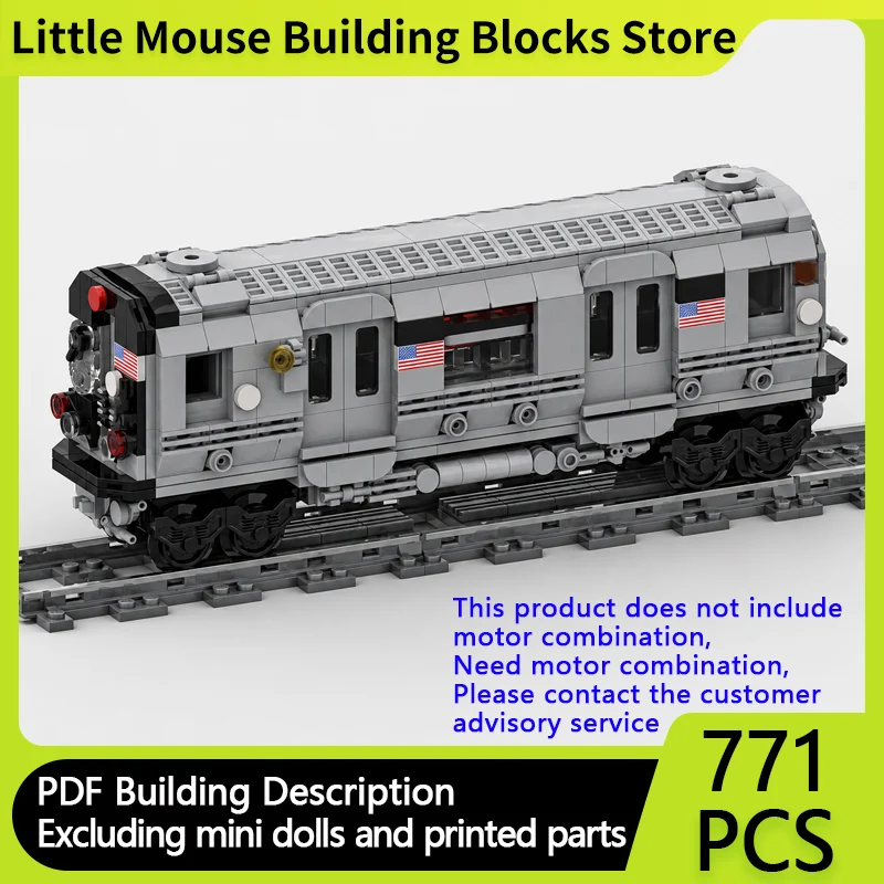 

City Car Model MOC Building Bricks Railway Passenger Train Carriage Modular Technology Children Holiday Gifts Assemble Toys Suit