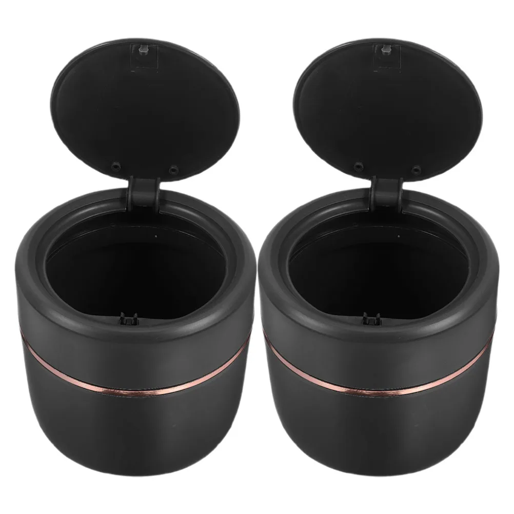 

2Pcs Mini Trash Can with Lid Push Style Small Desktop Garbage Bin for Office Bedroom Countertop Use Small Trash Can for Bedroom