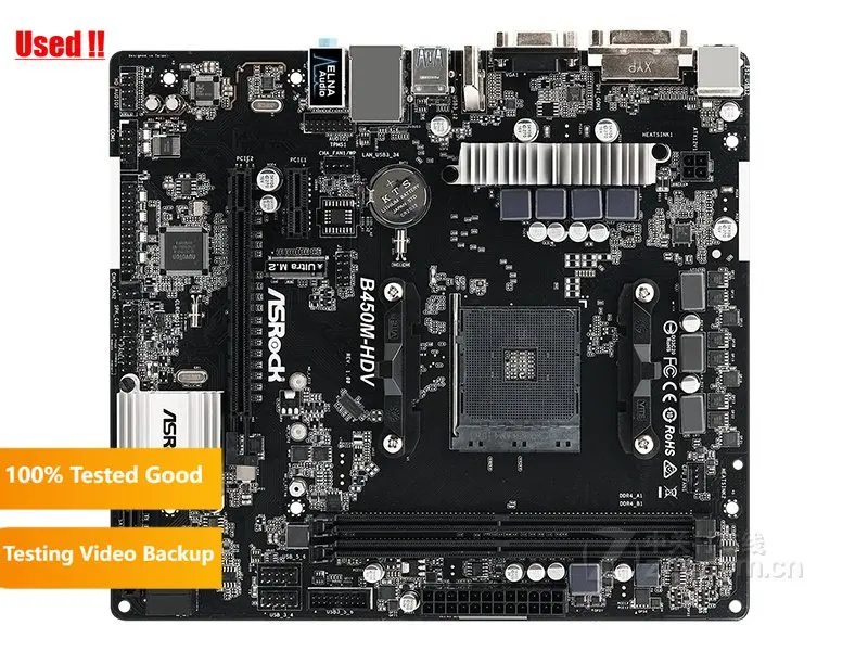 Asrock B450M-HDV Motherboard 32G DDR4 AMD B450 Socket AM4 VGA HDMI DVI USB2.0 3.0