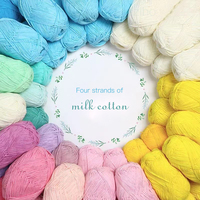 50g Soft Milk Cotton Knitting Wool Yarn High Quality Knitting 4ply combing woolen yarn For Crochet Scarf Sweater Doll Craft A1