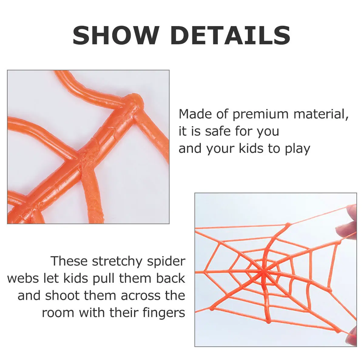 

40 шт. разноцветных эластичных паутин премиум-качества для Хэллоуина, веселых розыгрышей, вечеринок, жутких украшений