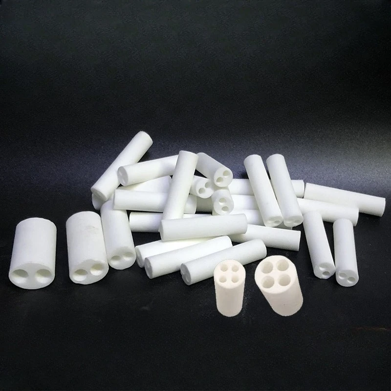 

Dual Hole Ceramic Tube High Temp Resistant 4 Hole Alumina Bead for Thermocouple Sensor