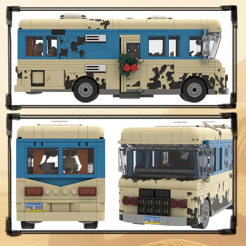 Moc rv bus modell kit bausteine weihnachts storys spielzeug für kinder kinder weihnachts geschenke 564pcs ziegel