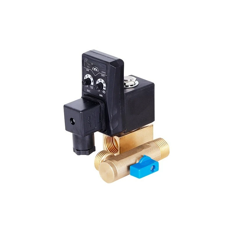 For 4-Minute Air Compressor Gas Storage Tank Electronic Drainage Electromagnetic 220V Timer B Siamese Corrosion Resistance