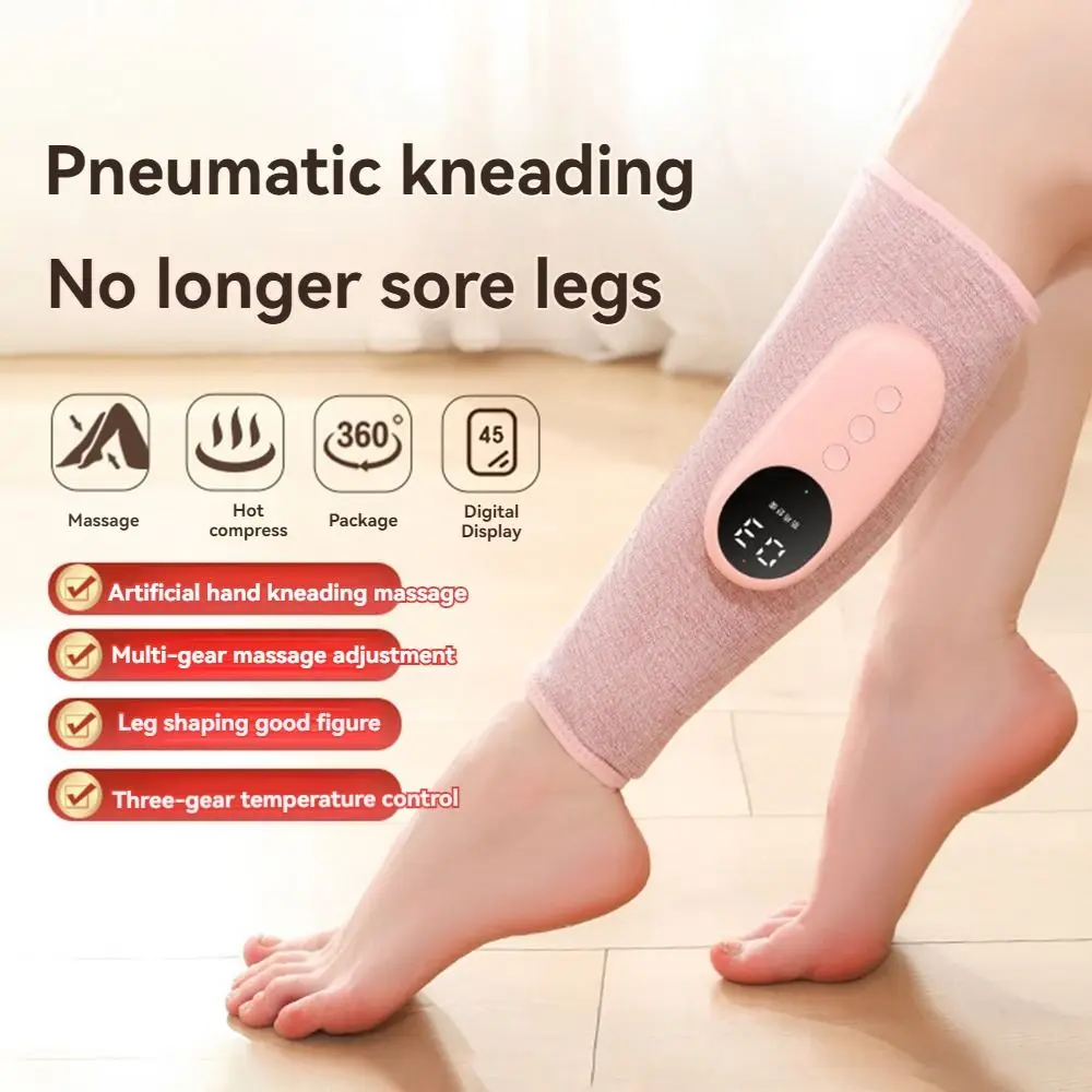 1/2Pcs Hot Compress Electric Leg Calf Massager 3 Mode Pressotherapy Airbag Vibration Leg Air Compression Massager Kneading Relax