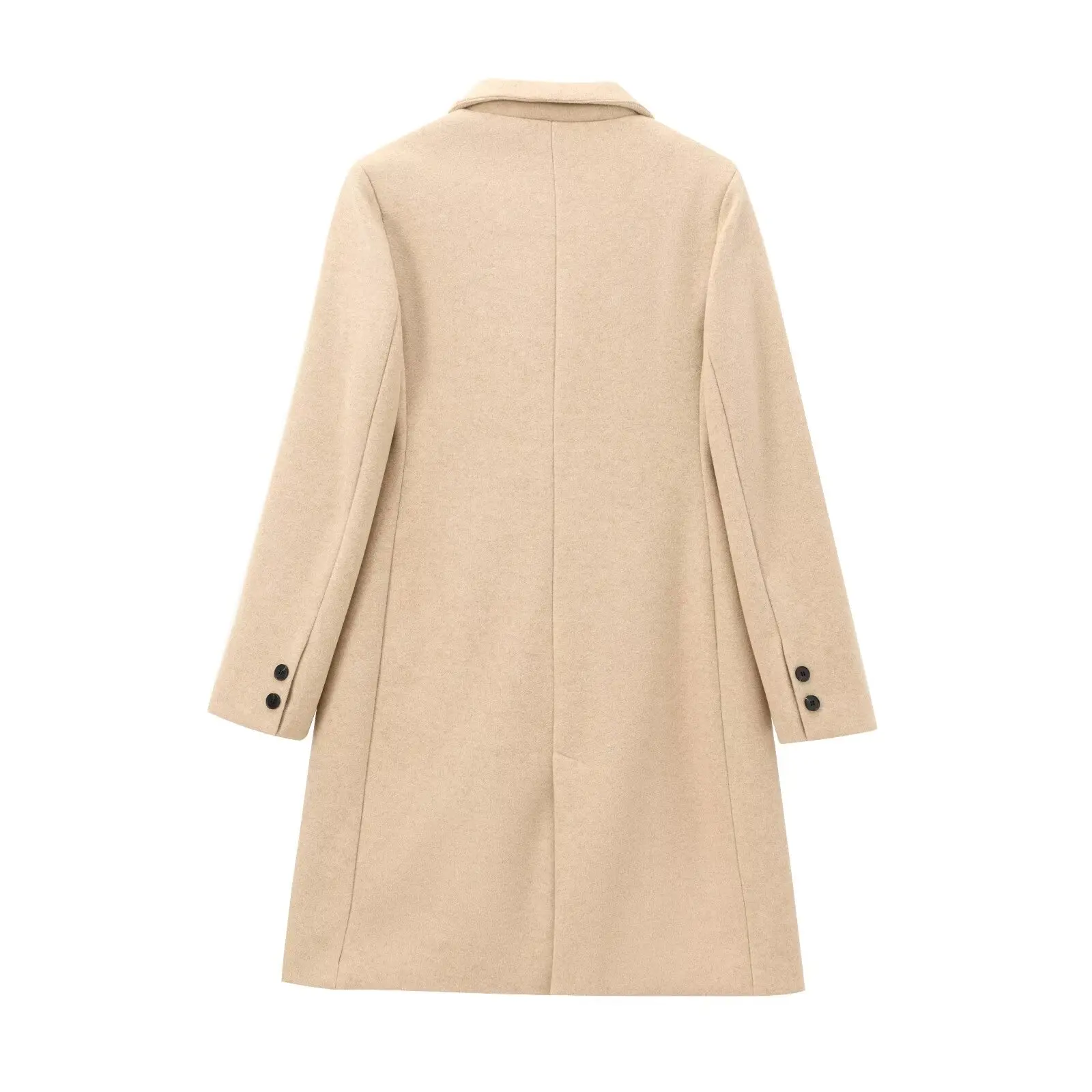 JNLEAOG 부드러운 소재 긴 소매 턴다운 칼라 코트 새로운 가을 여성 디자인 아우터웨어 스트리트 스타일 폴리에스터 섬유