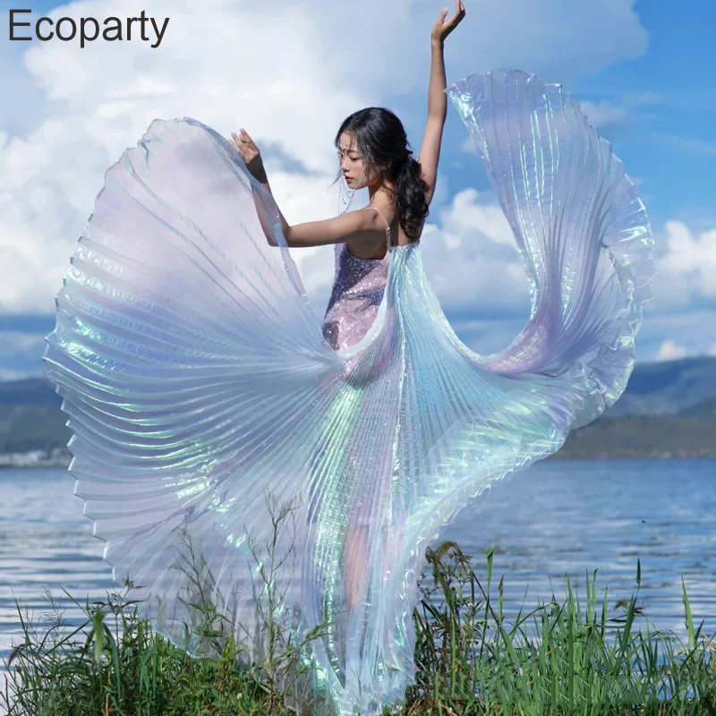 10 Colours Belly Dance Wings Belly Dancing Wings Fancy Transparent Stage Performance Props Egypt Belly Dance Costume Isis Wings