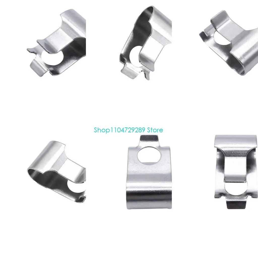 D8KE Curved Actuator Retaining Clip with a Circular Opening, Stainless Steel Part for Actuator Connection Replacement and Repair