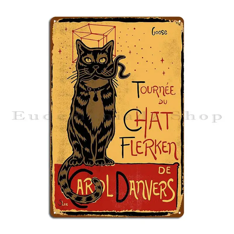 Chat Flerken Collab With Goodidearyan Metal Plaque Poster Garage Decoration Wall Mural Designing Wall Mural Tin Sign Poster