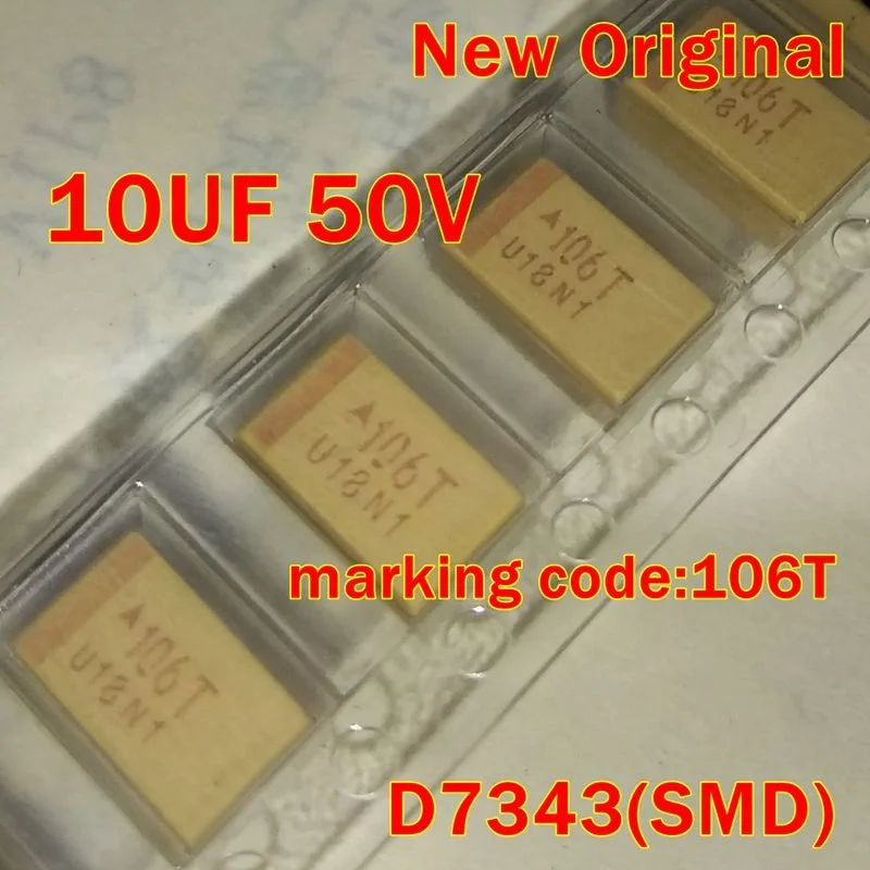 

1Pcs to 100Pcs 10Uf 50V D7343(Smd) New Original Marking Code:106T Tantalum Capacitor