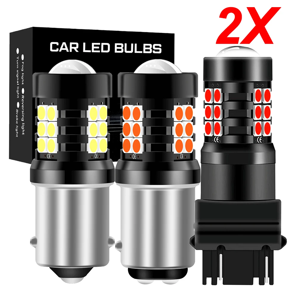 

2pcs 1156 BA15S P21W BAU15S PY21W P21/5W T25 3157 P27/7W P27W 3156 T20 7440 7443 W21W WY21W W21/5W LED Bulb Auto Signal Lamp DRL