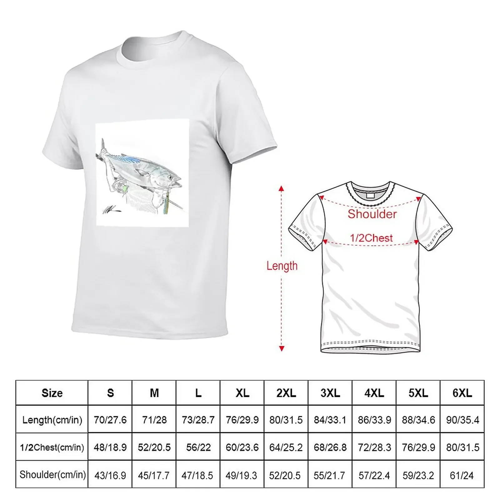 False Albacore T-Shirt tops luxury clothing labubu blue archive clothes Men's t-shirt