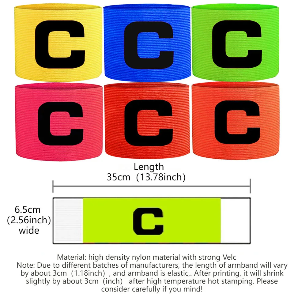 Loogdeel 1 قطعة للأطفال البالغين كرة القدم الكابتن شارة كرة القدم الذراع الفرقة زعيم الكابتن مجموعة قابل للتعديل التدريب الرياضة الذراع شارة #2