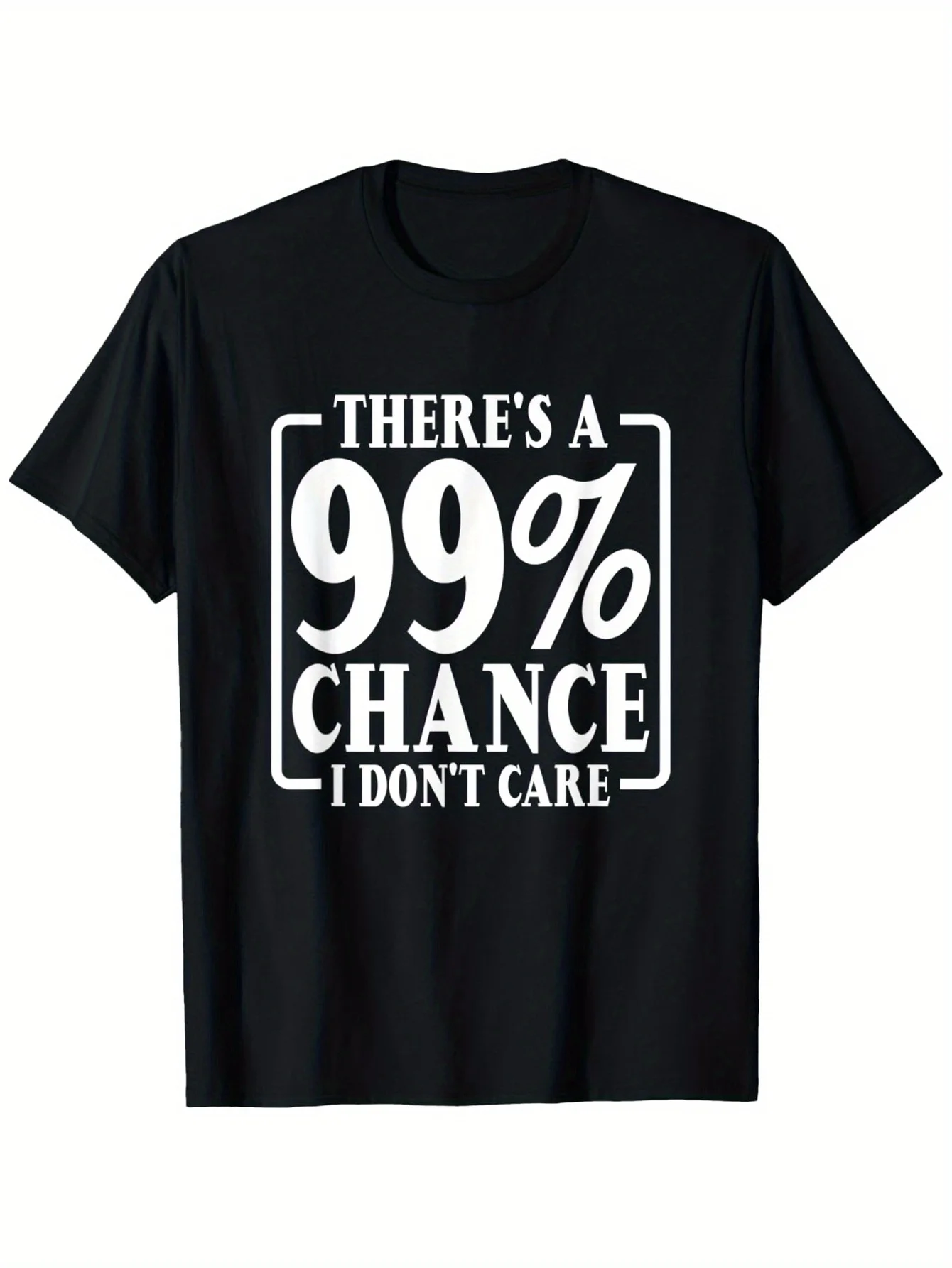 

Мужская сарказм, офисная юмористическая футболка, 99% шанс, мне не уход, удобная хлопковая футболка с круглым вырезом и рисунком для повседневной носки