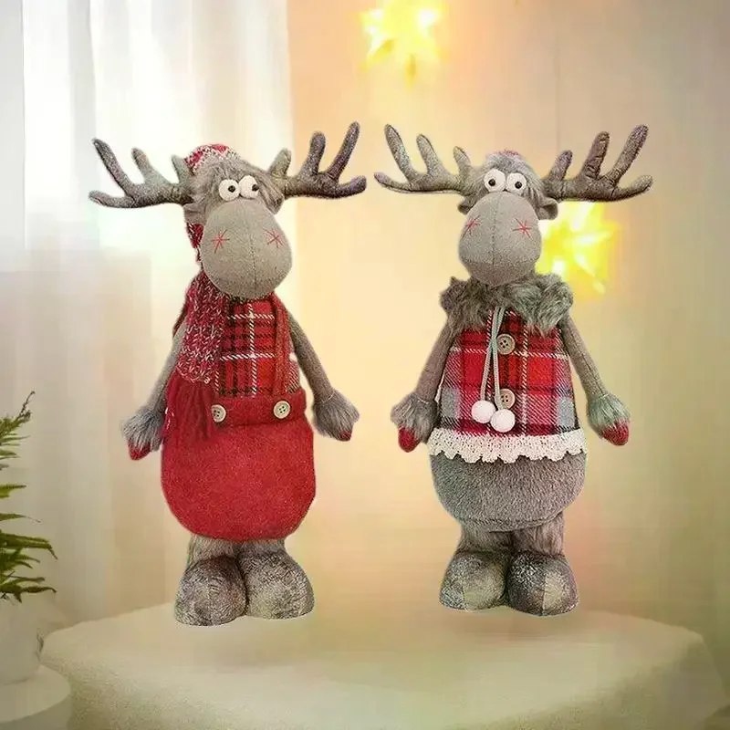 Novo criativo boneca de natal ornamento fontes de festa elk festival decoração enfeite boneca de pelúcia suprimentos de ano novo
