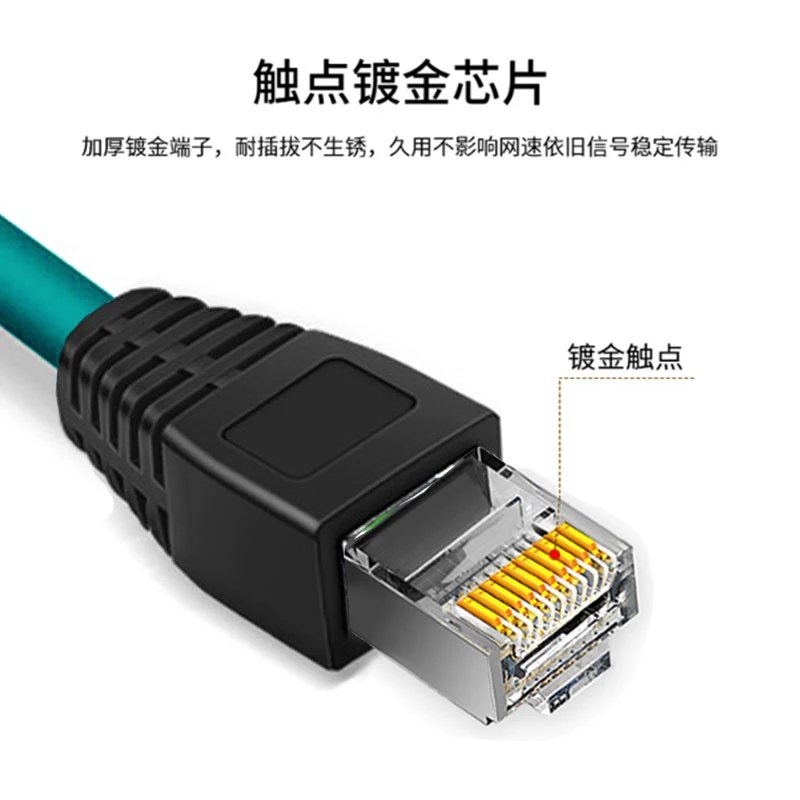 M12 To RJ45 Ethernet Profinet/Ethercat High Flexible Double Shielded D-Type 4-Pin Core Sensor Twisted Pair Cable