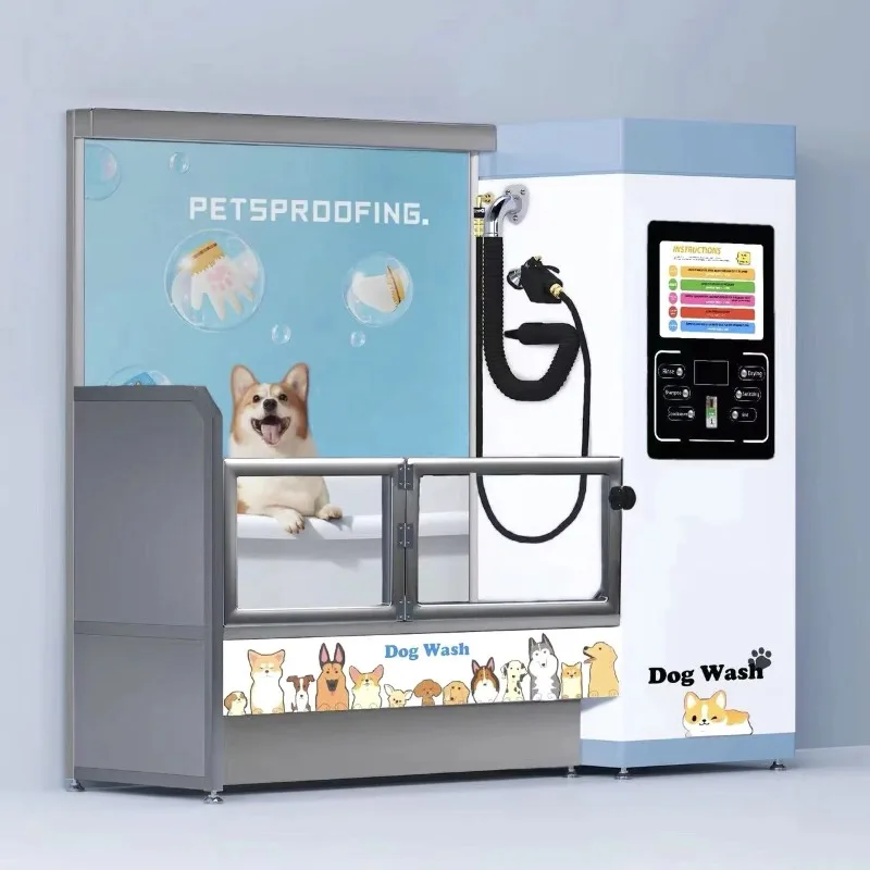 Automatic Coin Operated Stainless Steel Dog Wash Station Self Service Dog Wash Machine Commercial Equipment and Pet Supplies