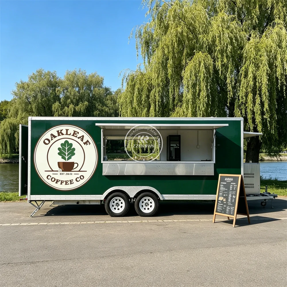 

Commercial Food Truck Mobile Street Vending Hot Dog BBQ Ice Cream Catering Trailer Mobile Kitchen Food Trailer Fully Equipped