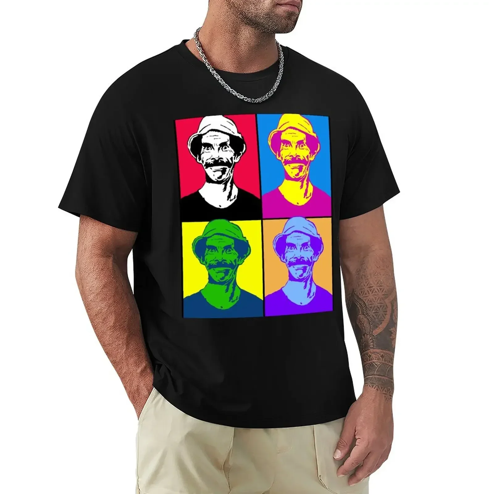 

Don Ramon - Warhol T-Shirt anime clothes cat custom design your own man mens graphic Hot Sale Crewneck Round Neck Short Sleeve