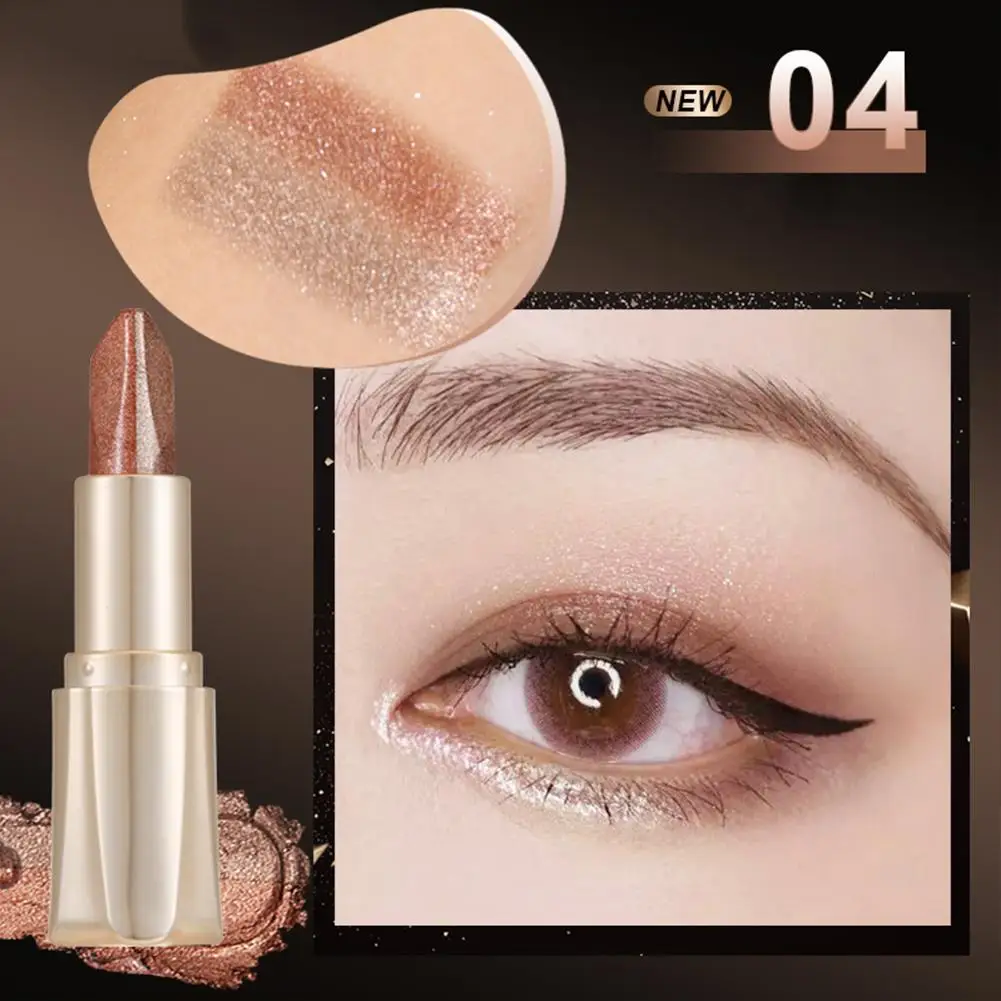 Doppio colore ombretto Stick impermeabile bastone di lunga durata gradiente Shimmer donne ombretto trucco ombretto W1Z3