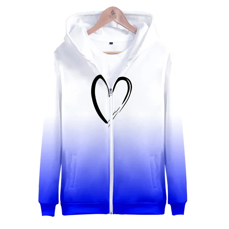 

3D Print 3 To 14 Years Kids Hoodies Colorful gradient Love Heart Sweatshirt Boys Girls Outerwear Jacket Coat Children Clothes