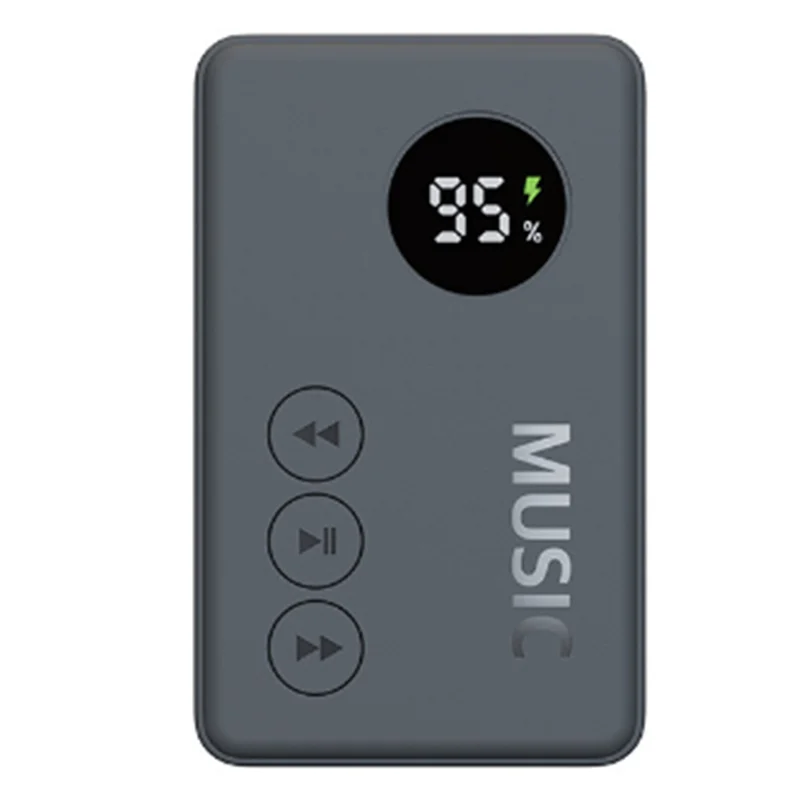 FFYY-자동차 오디오 Bluetooth 5.3 어댑터, LED 디스플레이가 있는 2-In-1 송신기 수신기, 무선 Aux 연결