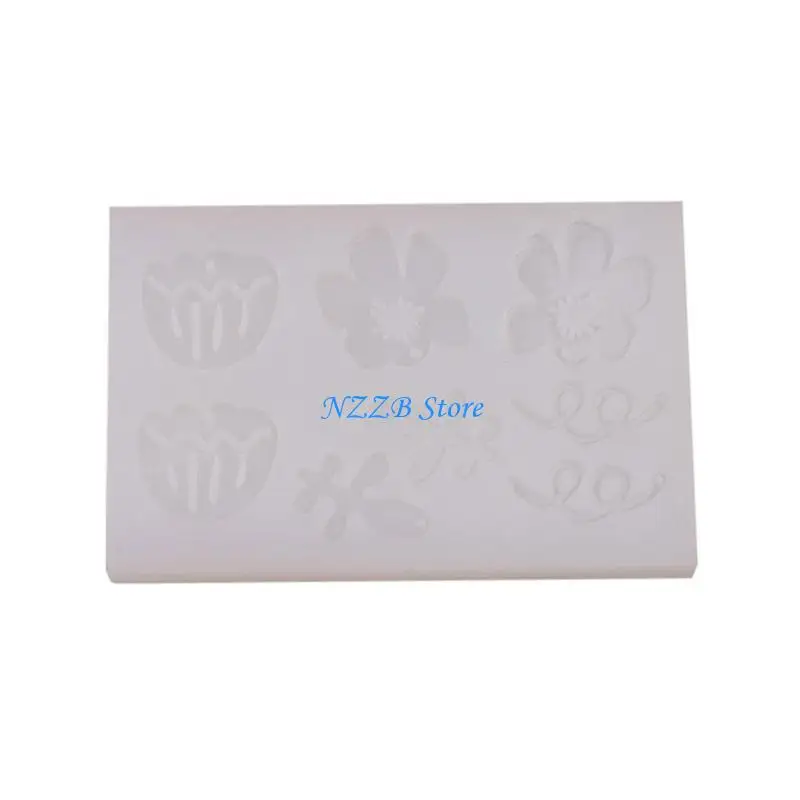 

T21F Flower Silicone Mold Crystal Epoxy Resin Mould DIY Earring Keychain Pendant