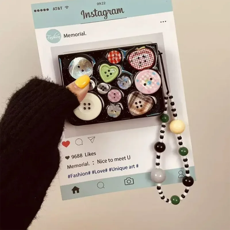 Cute 3D Color Buttons Black PC Phone Case For Samsung Galaxy Z Flip7 Z Flip6 Z Flip5 / Xiaomi Mix Flip / OPPO Find N3 Flip Cover