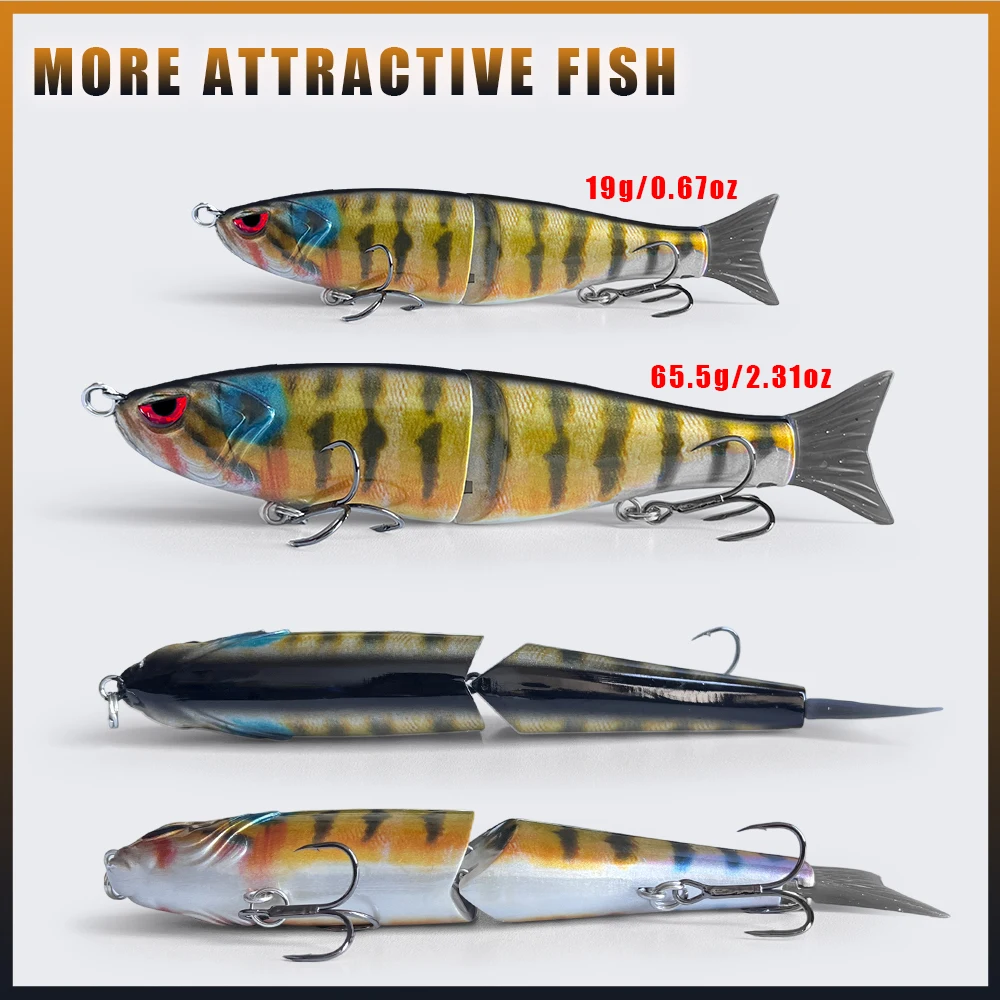 5 Stück Angelköder Madness Swimbait 115mm Großer Köder Meeresangeln Harter Köder Riesiger Gelenkköder Leurre Leurre Balam – Detail 5