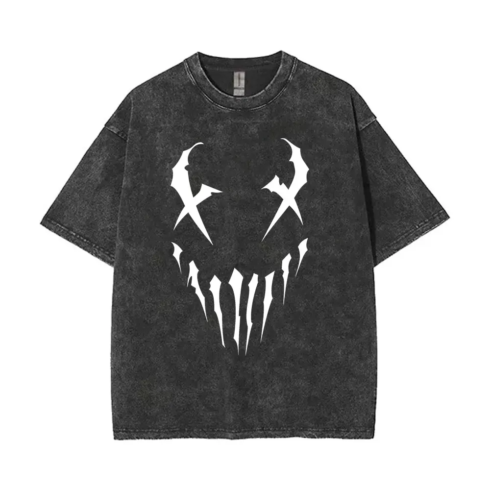 

Washed Vintage Ken Block 43 Skeleton Graphic T-shirts Men Women Gothic Rock Aesthetic Short Sleeve Oversized T Shirts Streetwear