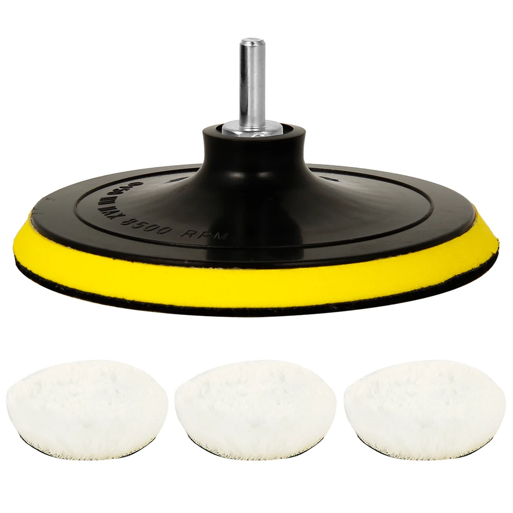 5pcs Car Polishing Pads Set 6 Inch Wool Buffing Pads Kit Automobile Buffer Polisher Bonnet Pads Car Accessories for Car