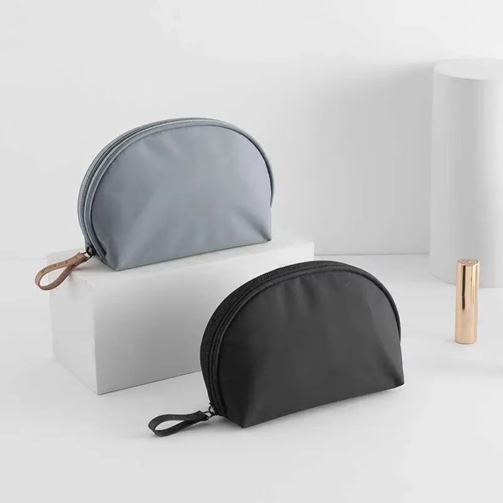 Semicircle Design Cosmetic Bag Small High Quality Travel Bag Solid Color Beauty Essentials Portable Storage Bag For Women Gift