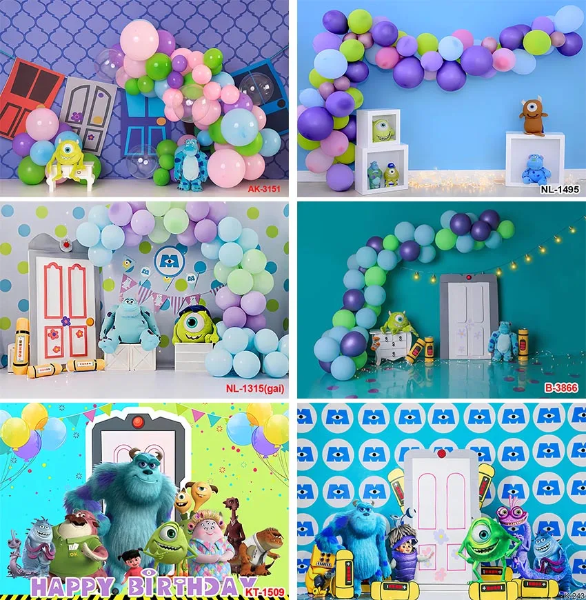 Фон Monster Inc для украшения дня рождения, фон для девочек Boo Monster для детского душа, вечерние украшения для торта, стола