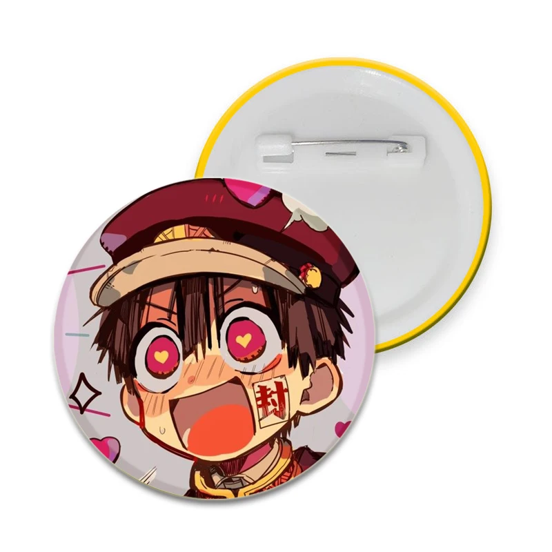 Anime Character Hanako-kun Nene Yashiro Kou Minamoto Aoi Akane Pin Cartoon Badge Snap-in Brooches for Clothes Decoration Gifts