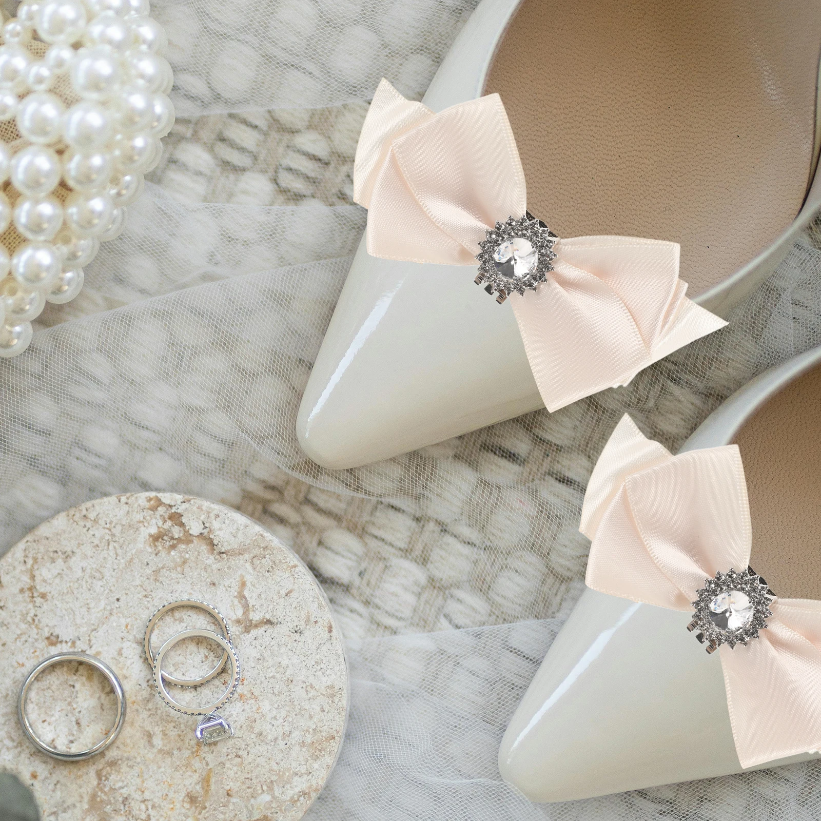 

Shoe Buckle Decoration Removable Bowknot Clips Bridal Accessories High Heel Decorations Shoe charms women shoes clip charm