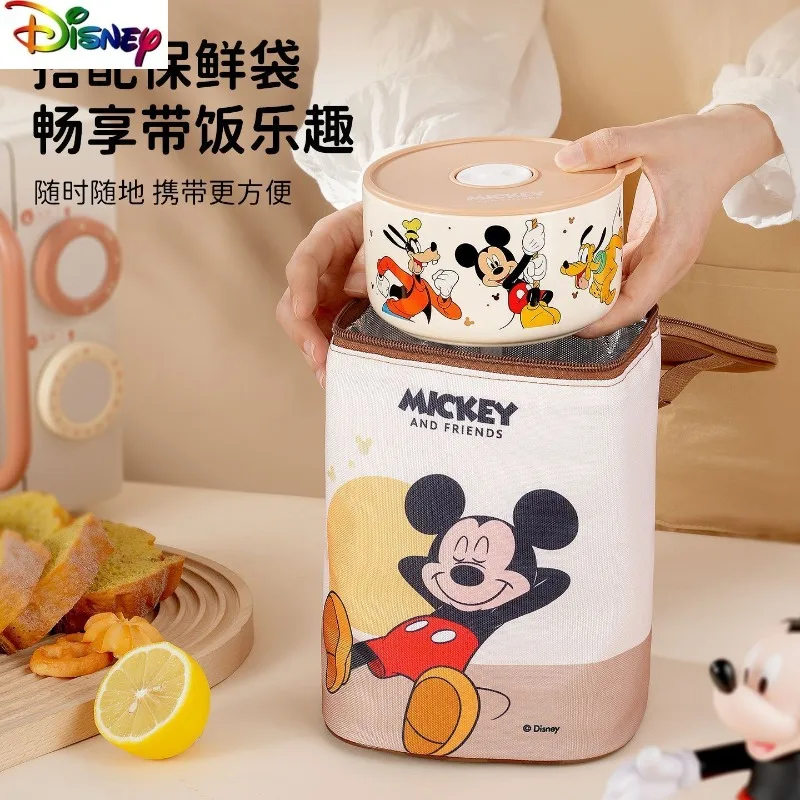 

Disney модная новая легкая роскошная керамическая чаша с крышкой портативная микроволновая печь с подогревом специальный дом креативный мультфильм Винни Пух