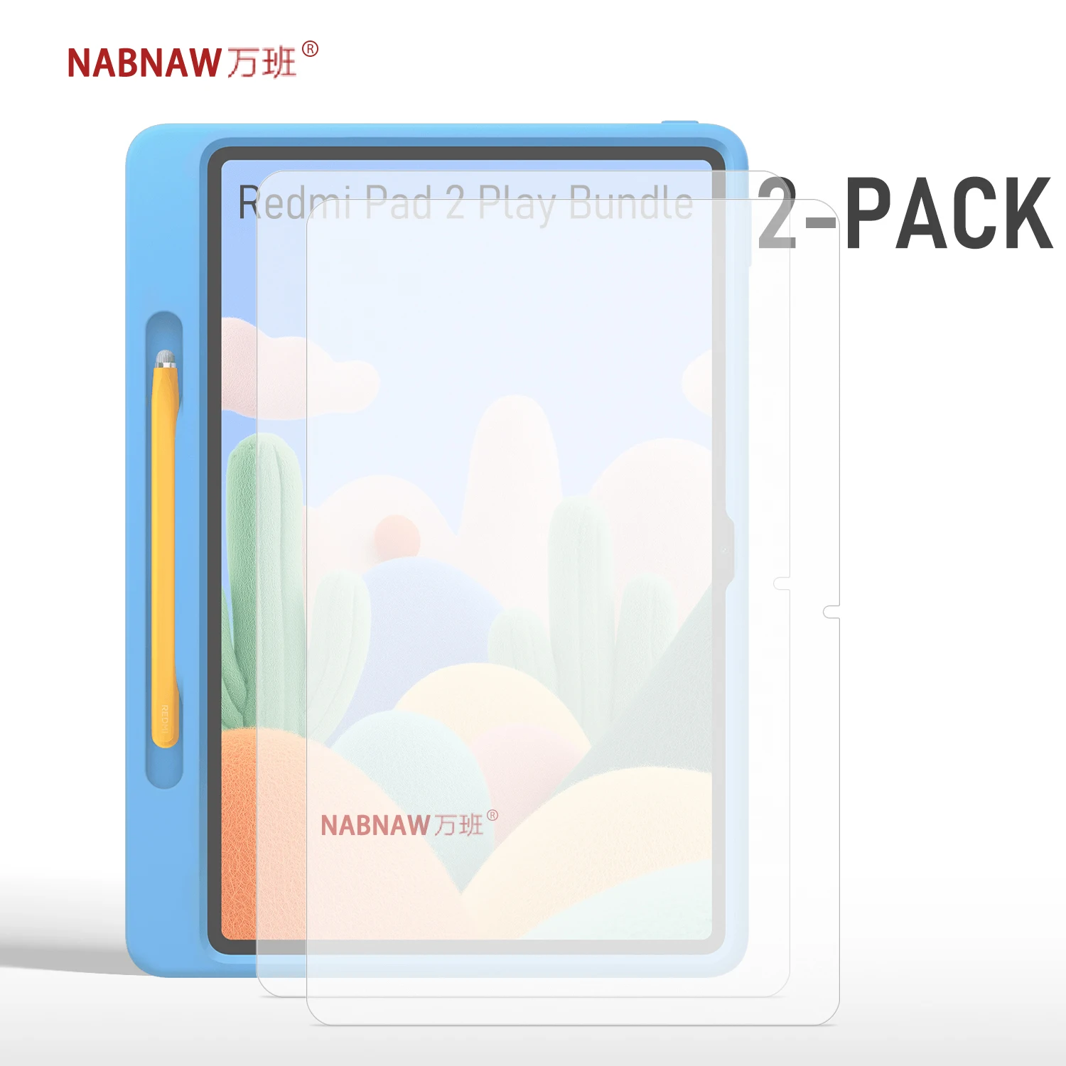 2 Pieces Full HD Tempered Glass Film Screen Protector For Xiaomi Redmi Pad 2 Play Bundle 11