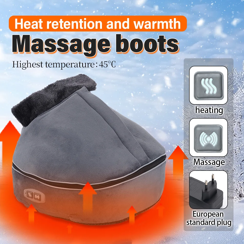 

Electric Heated Foot EU Warmers Soft Feet Heating Pad 9-gear Adjustable Temperature Electric Shoe Heating Pad 32×31×19cm