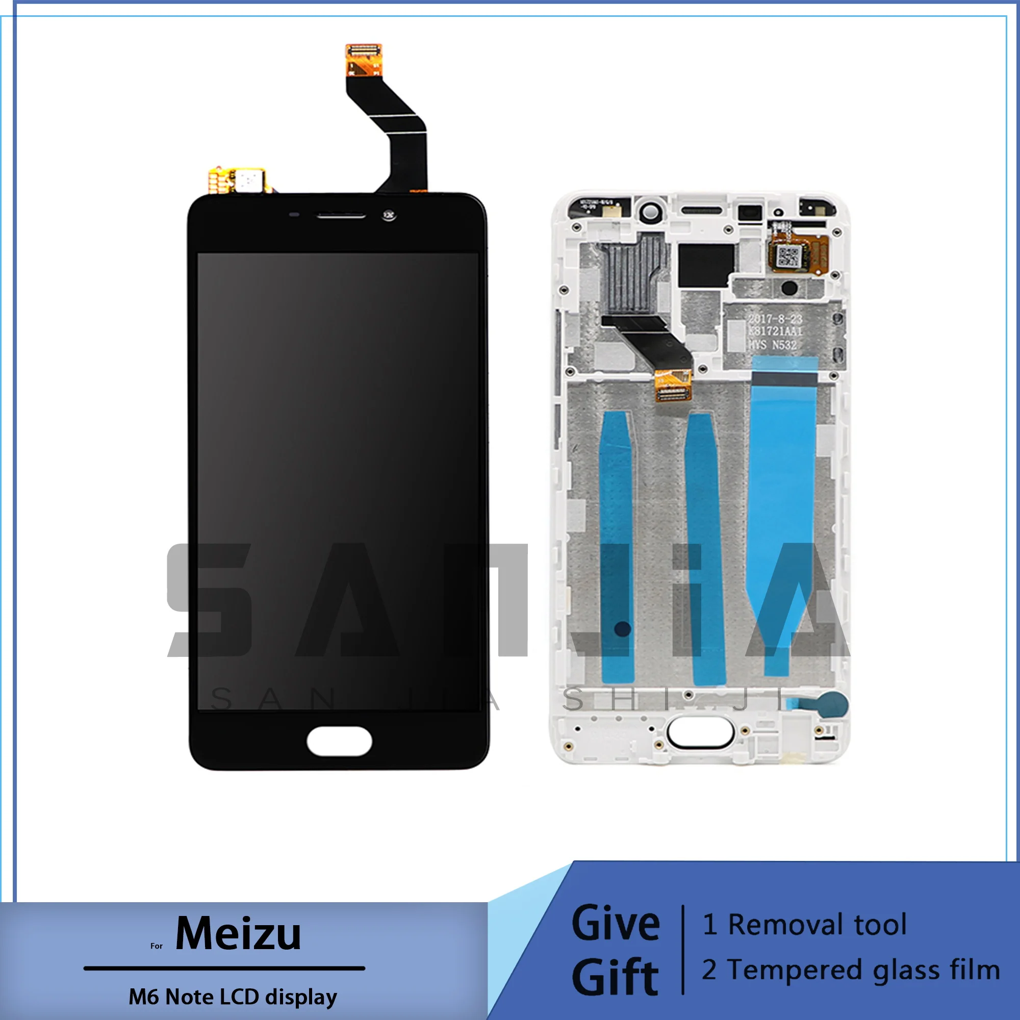 For Meizu M6 Note LCD Display Screen Touch Digitizer Assembly For 5.5 inch Meizu Note 6 M721H M721Q M721W With Frame