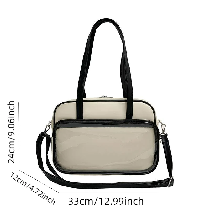 Japanese School Style Single Shoulder Transparent Itabag Two-dimensional Doll Oblique Span Handbag Girl Student JK Shoulder Bag