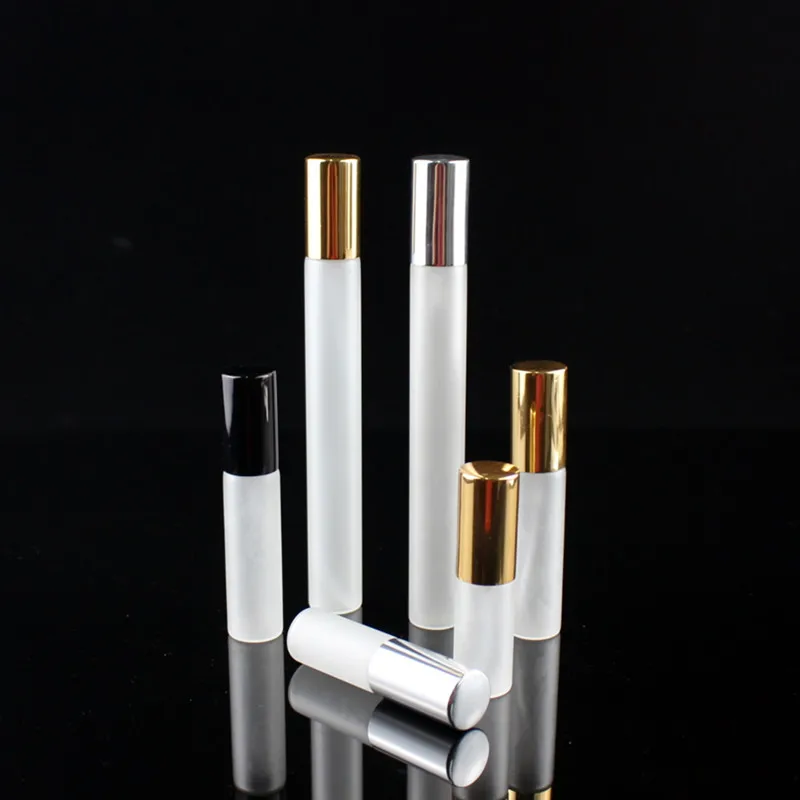 

50pcs/lot 5ML 10ML 20ML White Frosted Spary Bottle Refillable Perfume Atomizer Bottles Thin Glass Cosmetic Container